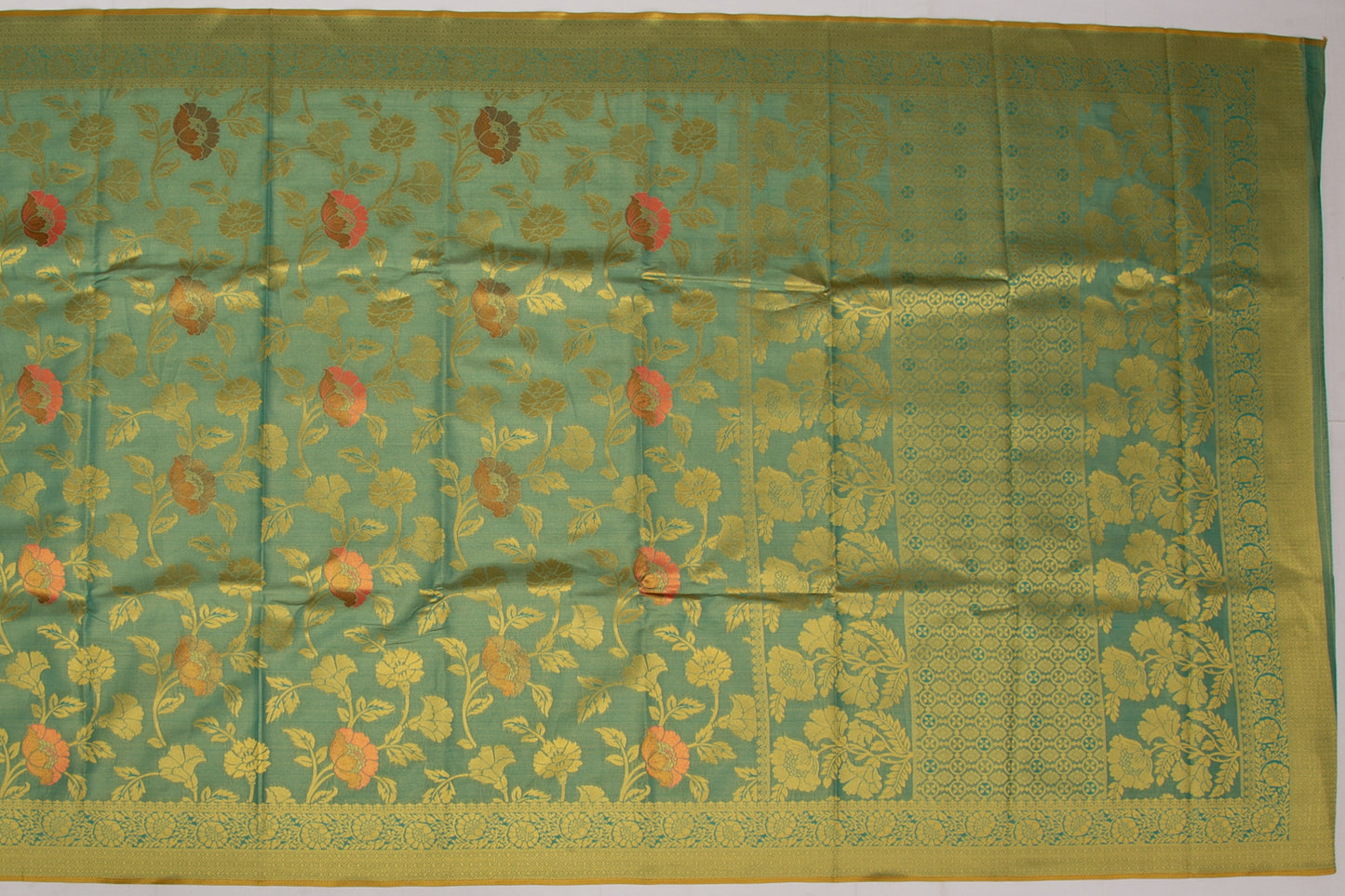 Banarasi Art Silk Tissue Green Sale Saree