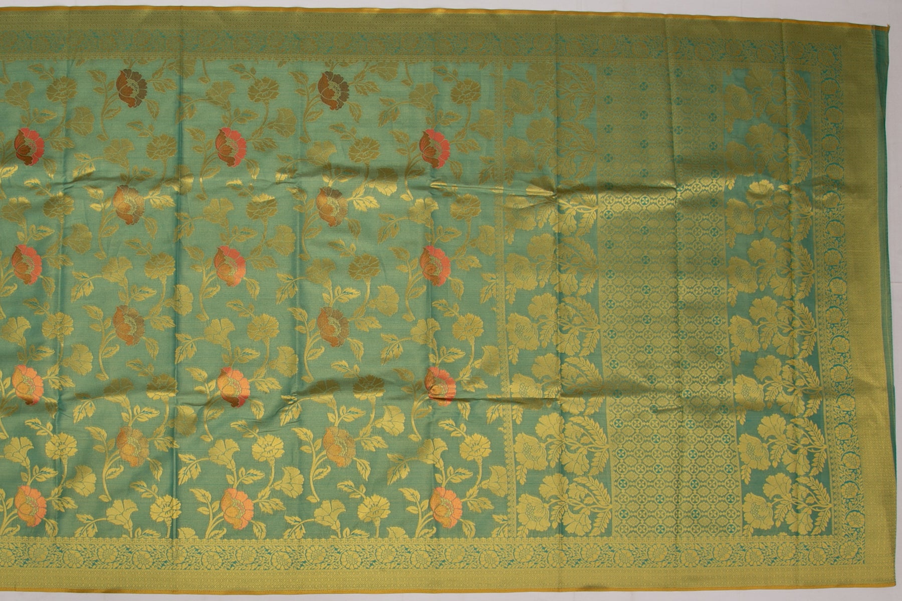 Banarasi Art Silk Tissue Green Sale Saree