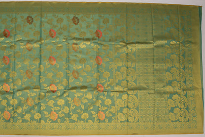 Banarasi Art Silk Tissue Green Sale Saree