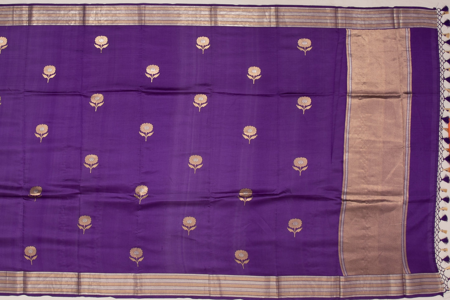 Chiniya Silk Silk Butta Purple Sale Saree