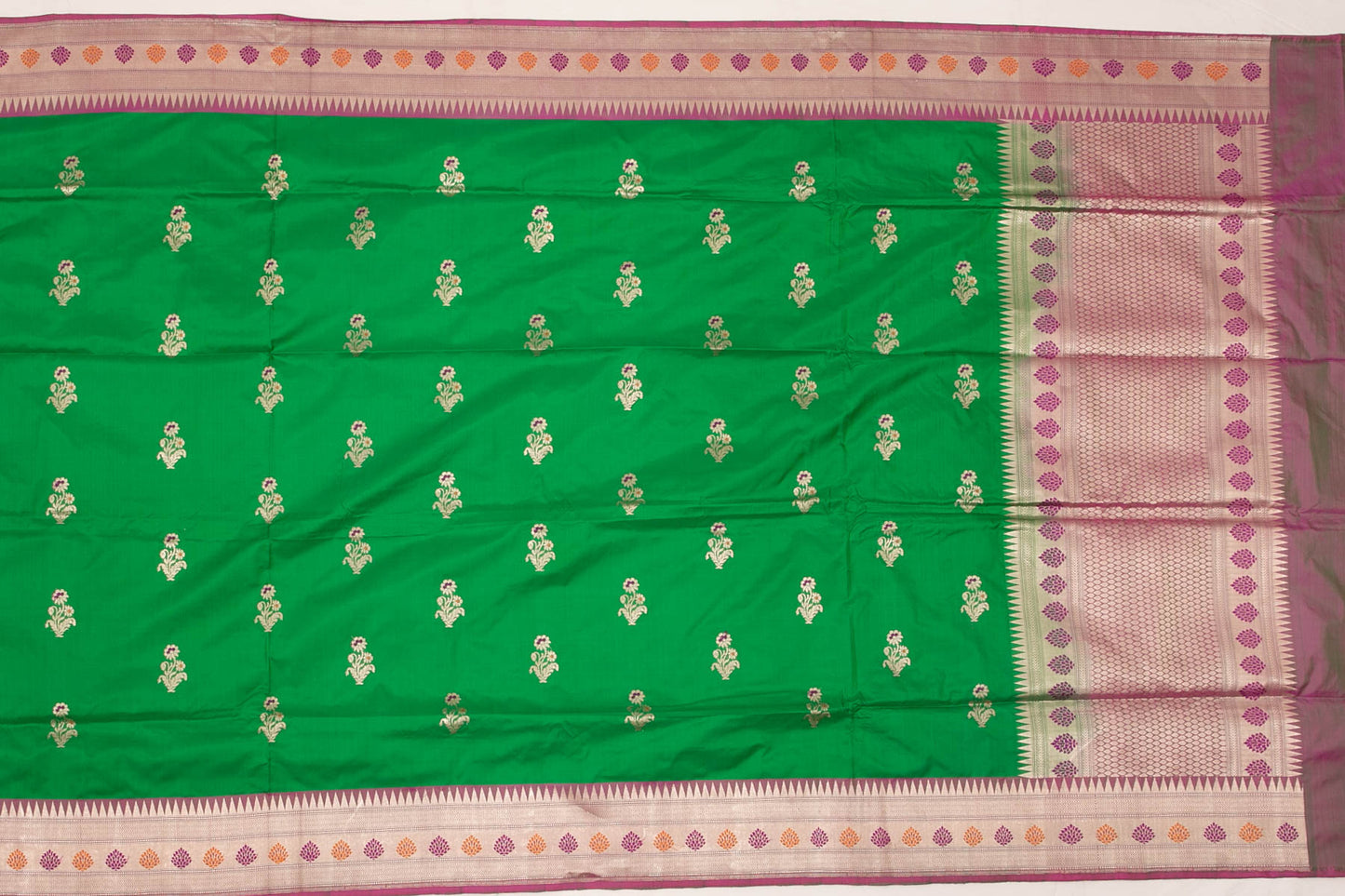 Banarasi Silk Butta Green Sale Saree