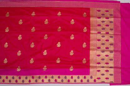 Banarasi Silk Butta Pink Sale Saree