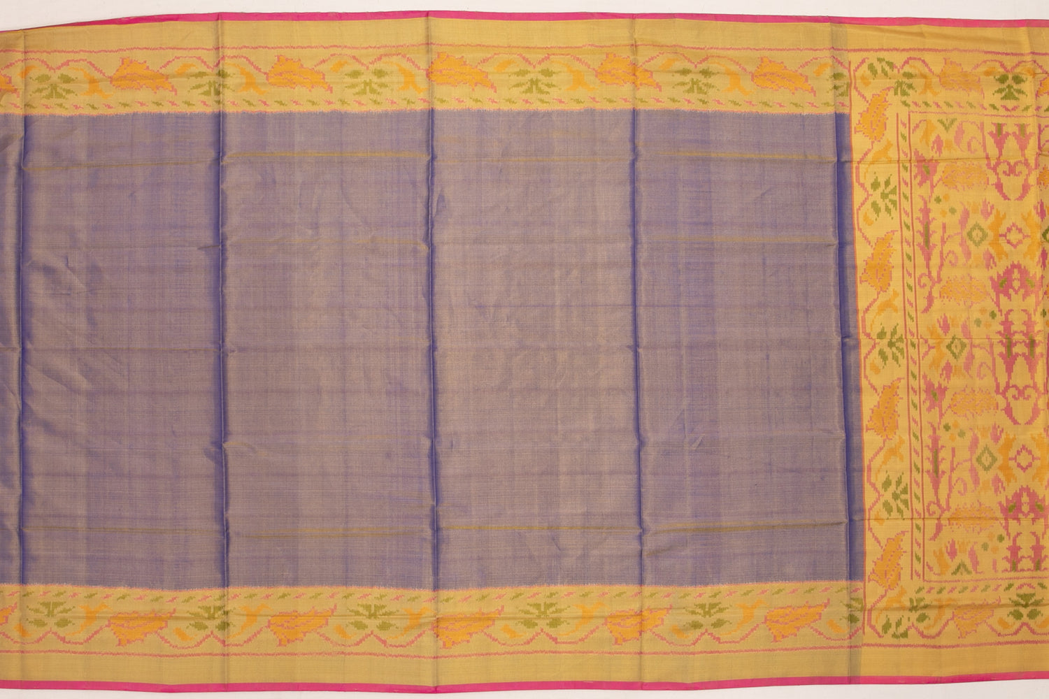 Pochampally Ikat Silk Tissue Blue Sale Saree