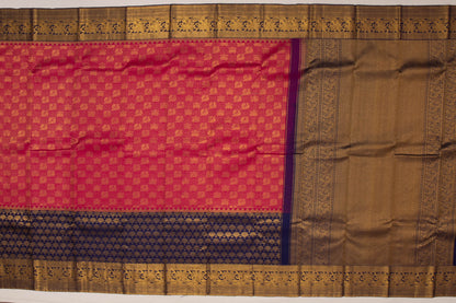 Kanchi Silk Checks Pink Sale Saree