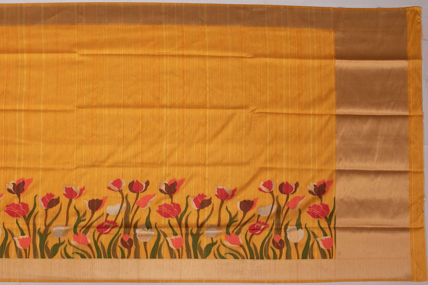 Banarasi Silk Jaal Yellow Sale Saree