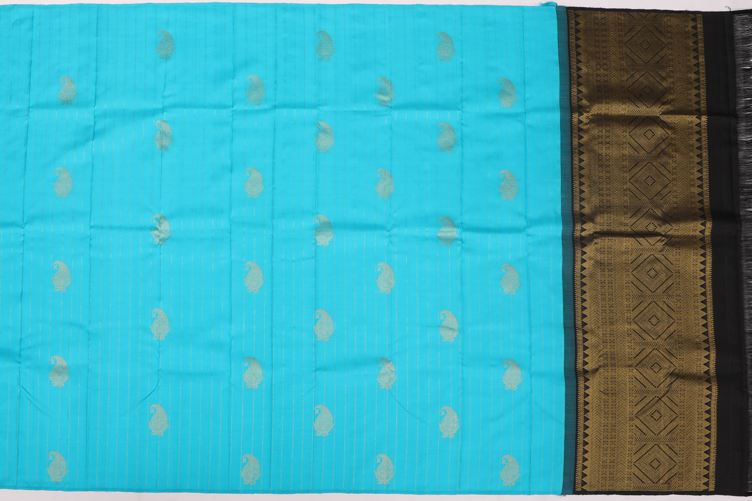 Kanchi Silk Butta Blue Sale Saree