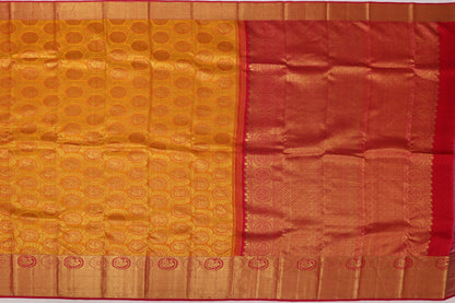 Dharmavaram Silk Brocade Yellow Sale Saree