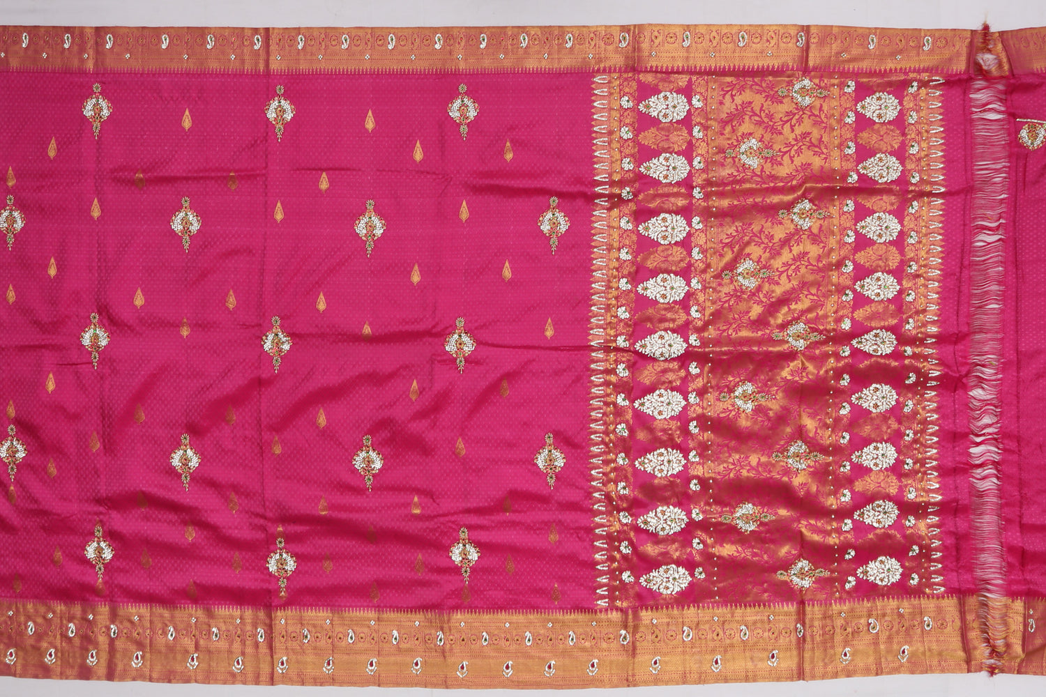 Dharmavaram Silk Butta Pink Sale Saree