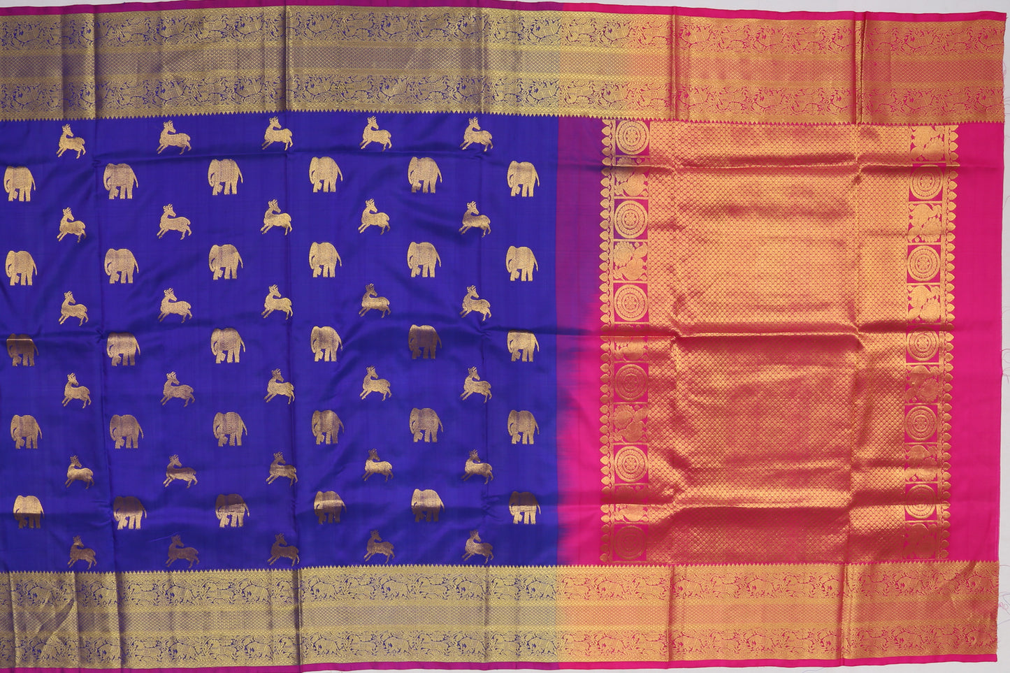 Dharmavaram Silk Butta Blue Sale Saree