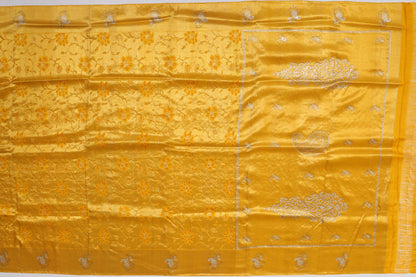 Dharmavaram Silk Brocade Yellow Sale Saree