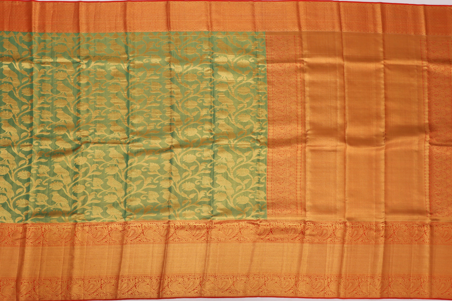 Kanchi Silk Tissue Green Sale Saree