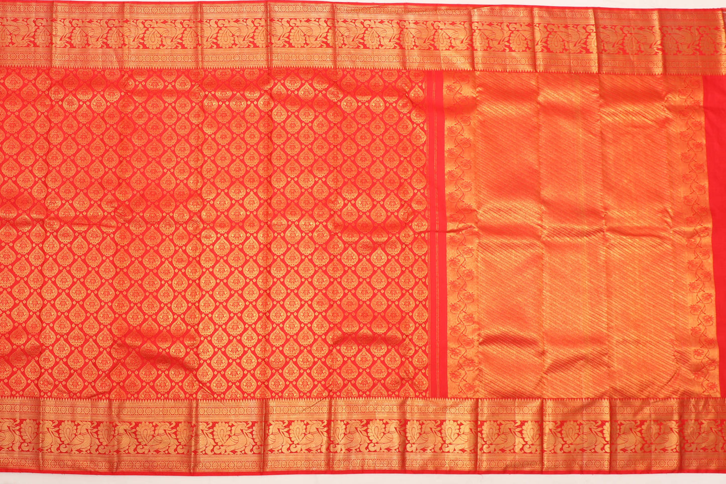 Kanchi Silk Brocade Red Sale Saree