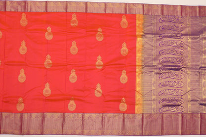 Dharmavaram Silk Butta Orange Sale Saree