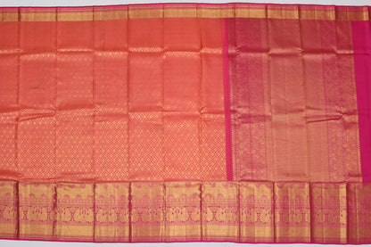 Kanchi Silk Brocade Pink Sale Saree