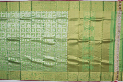 Kanchi Silk Tissue Green Sale Saree