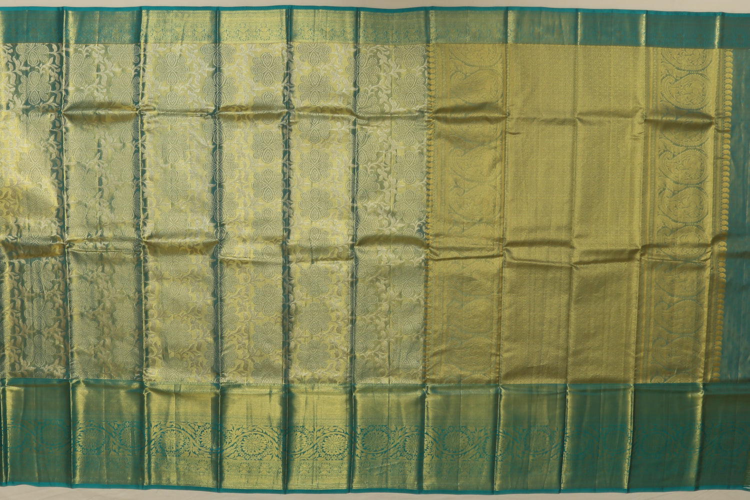 Dharmavaram Silk Tissue Blue Sale Saree