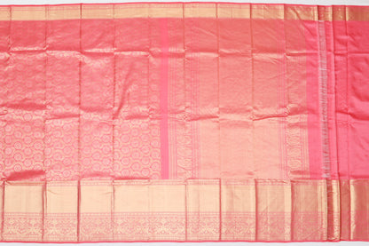 Kanchi Silk Brocade Pink Sale Saree