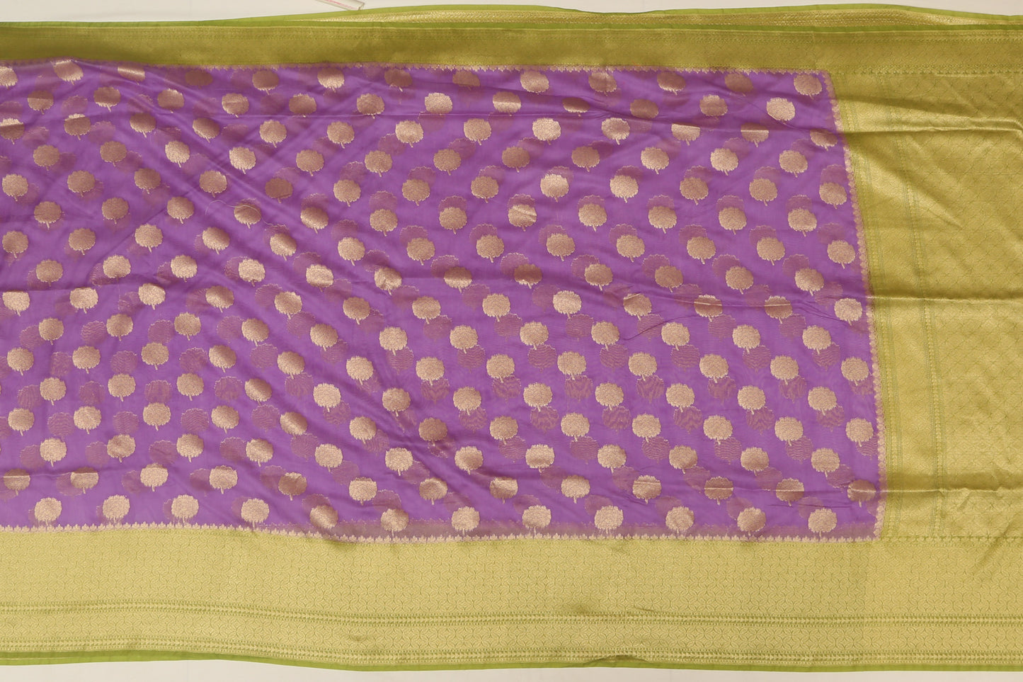 Chanderi Silk Cotton Butta Purple Sale Saree