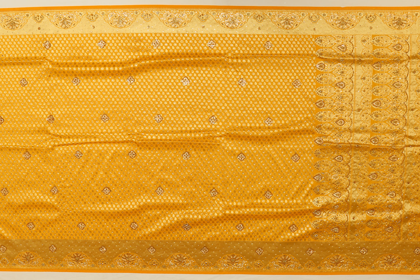 Banarasi Art Silk Embroidery Yellow Sale Saree