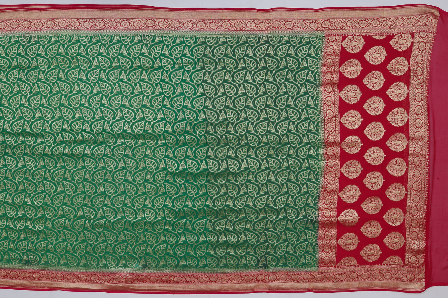 Banarasi Jaal Green Sale Saree