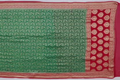 Banarasi Jaal Green Sale Saree