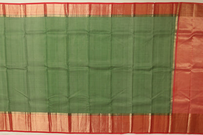 Organza Organza Checks Green Sale Saree