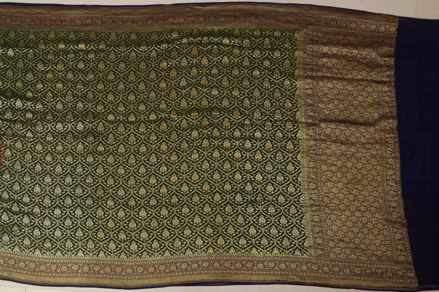 Banarasi Jaal Green Sale Saree