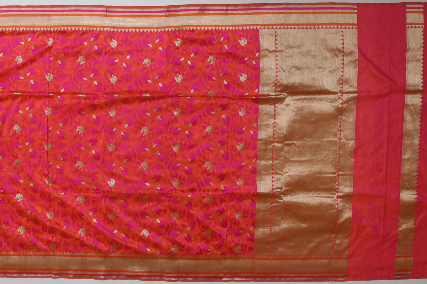 Banarasi Silk Jaal Peach Sale Saree