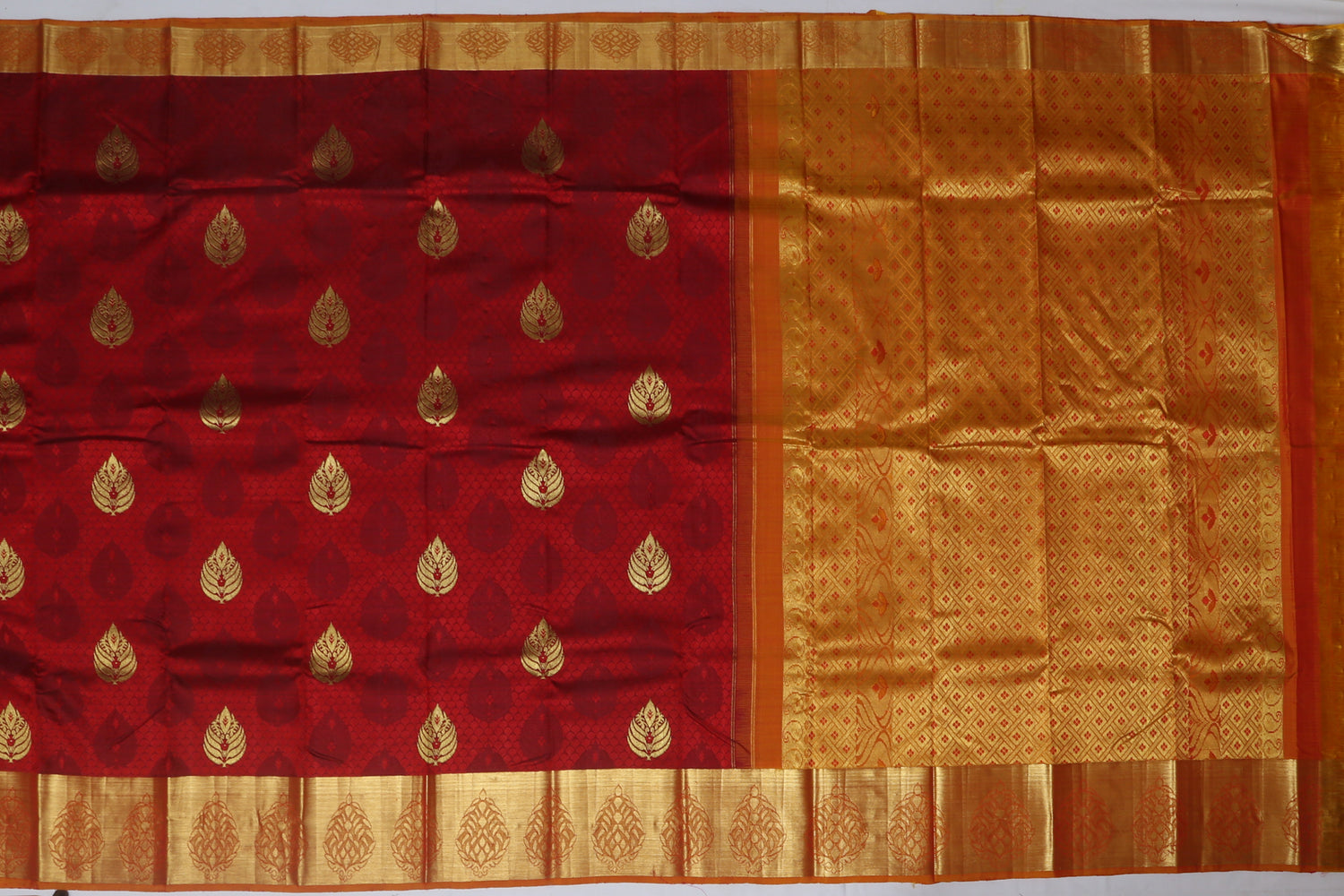 Dharmavaram Silk Butta Maroon Sale Saree