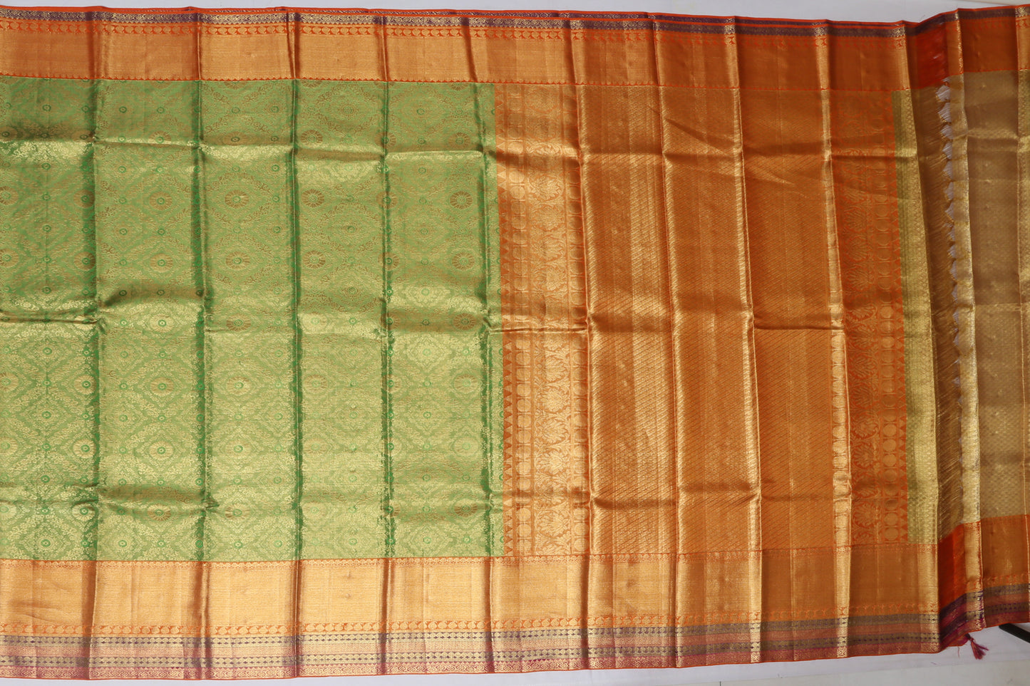 Kanchi Silk Tissue Green Sale Saree