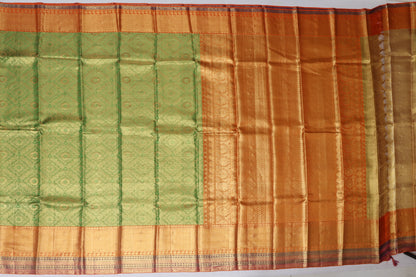 Kanchi Silk Tissue Green Sale Saree