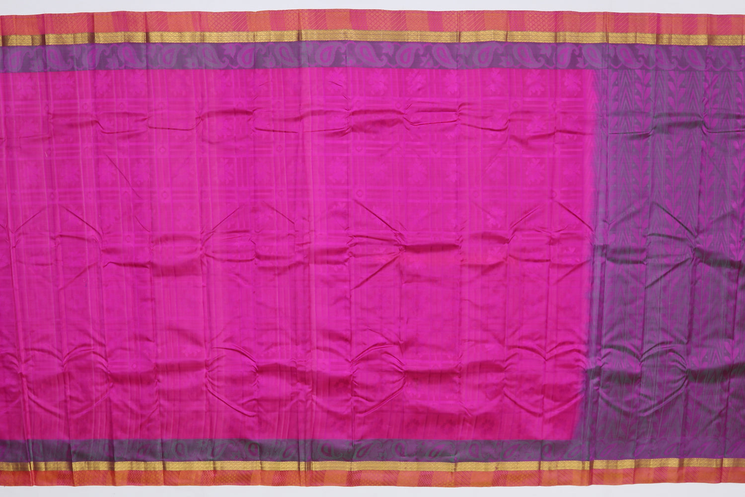 Bangalore Silk Checks Pink Sale Saree