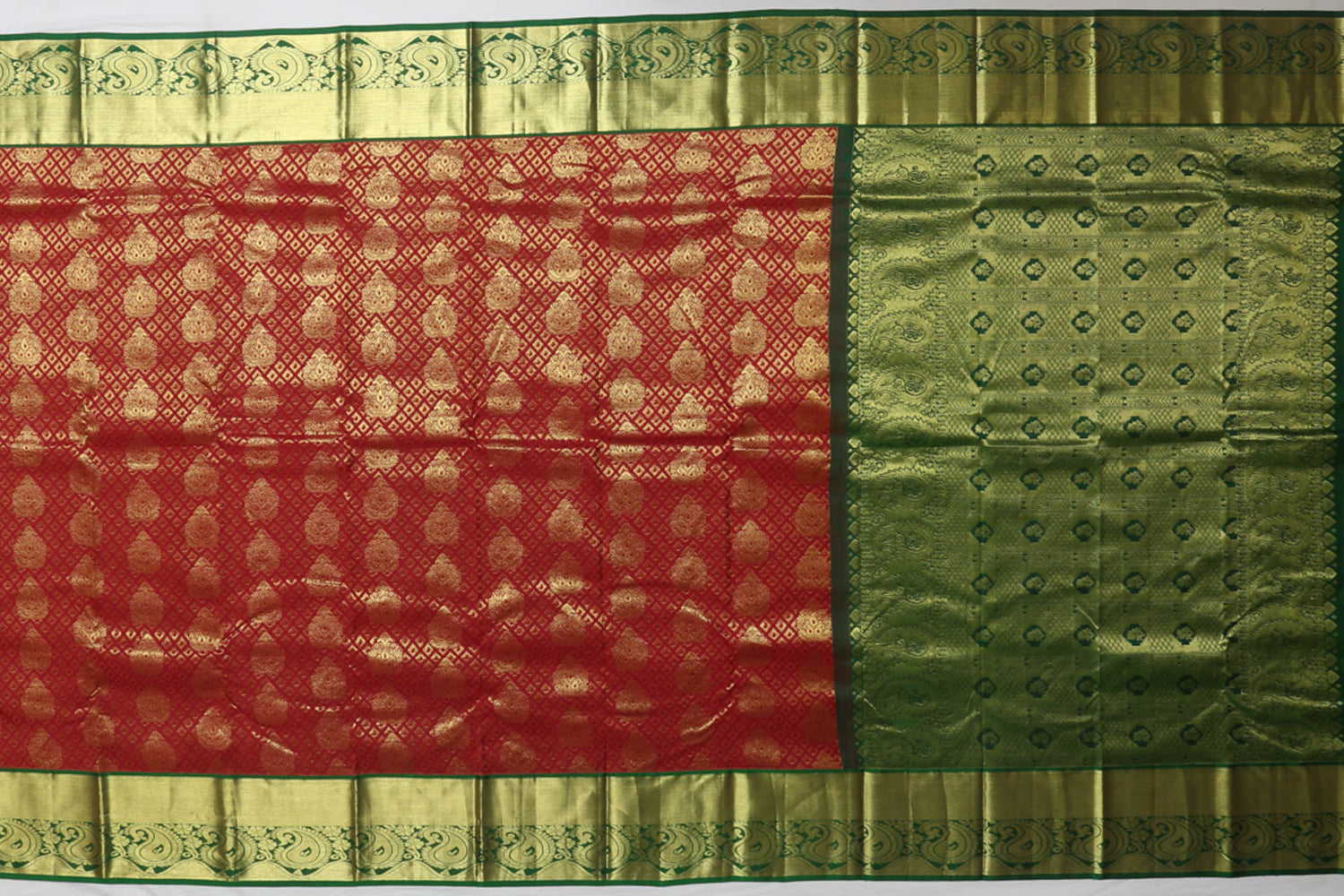 Kanchi Silk Brocade Maroon Sale Saree