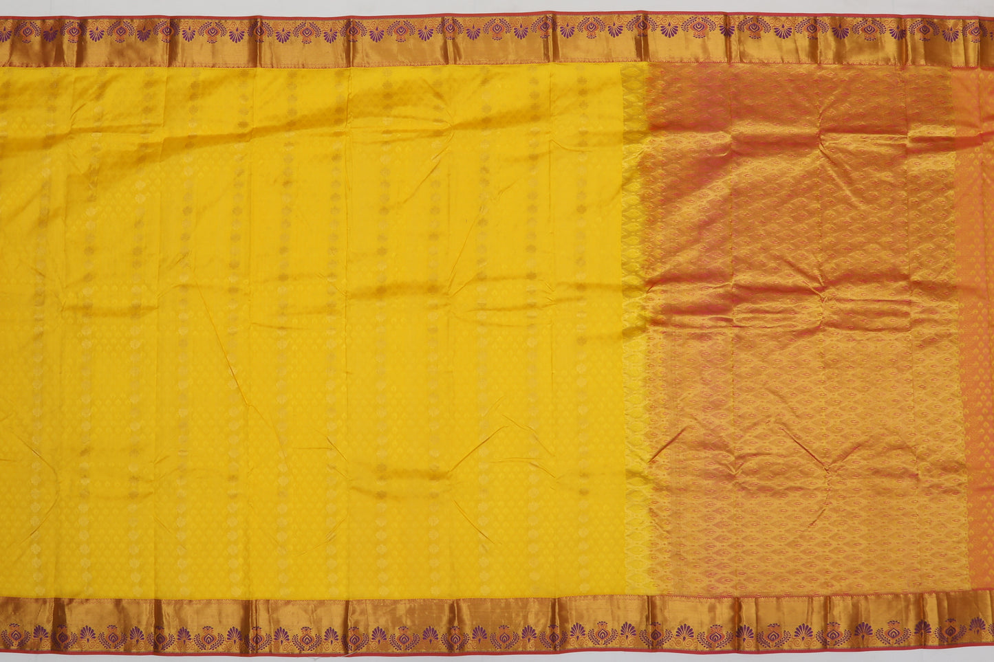 Dharmavaram Silk Butta Yellow Sale Saree