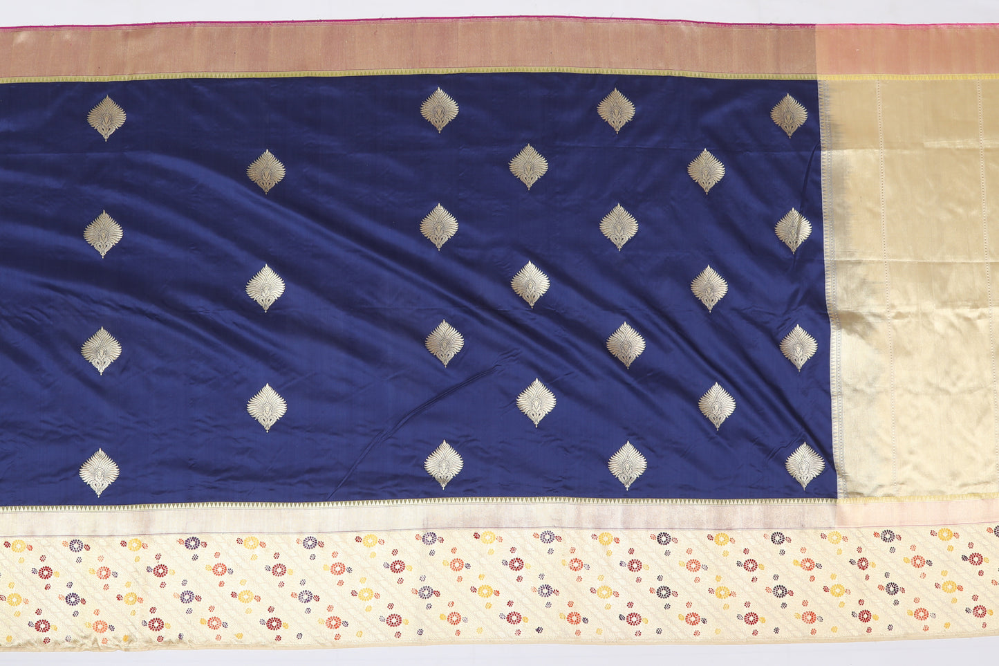 Banarasi Silk Butta Blue Sale Saree