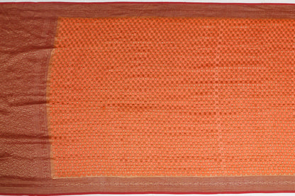 Banarasi Butta Orange Sale Saree