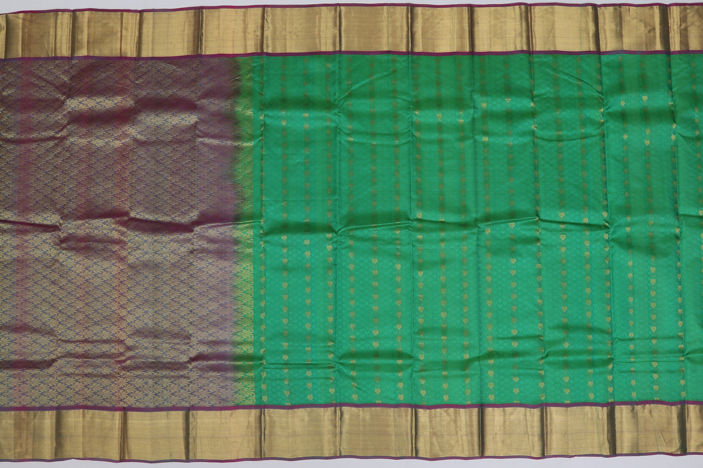 Dharmavaram Silk Butta Green Sale Saree