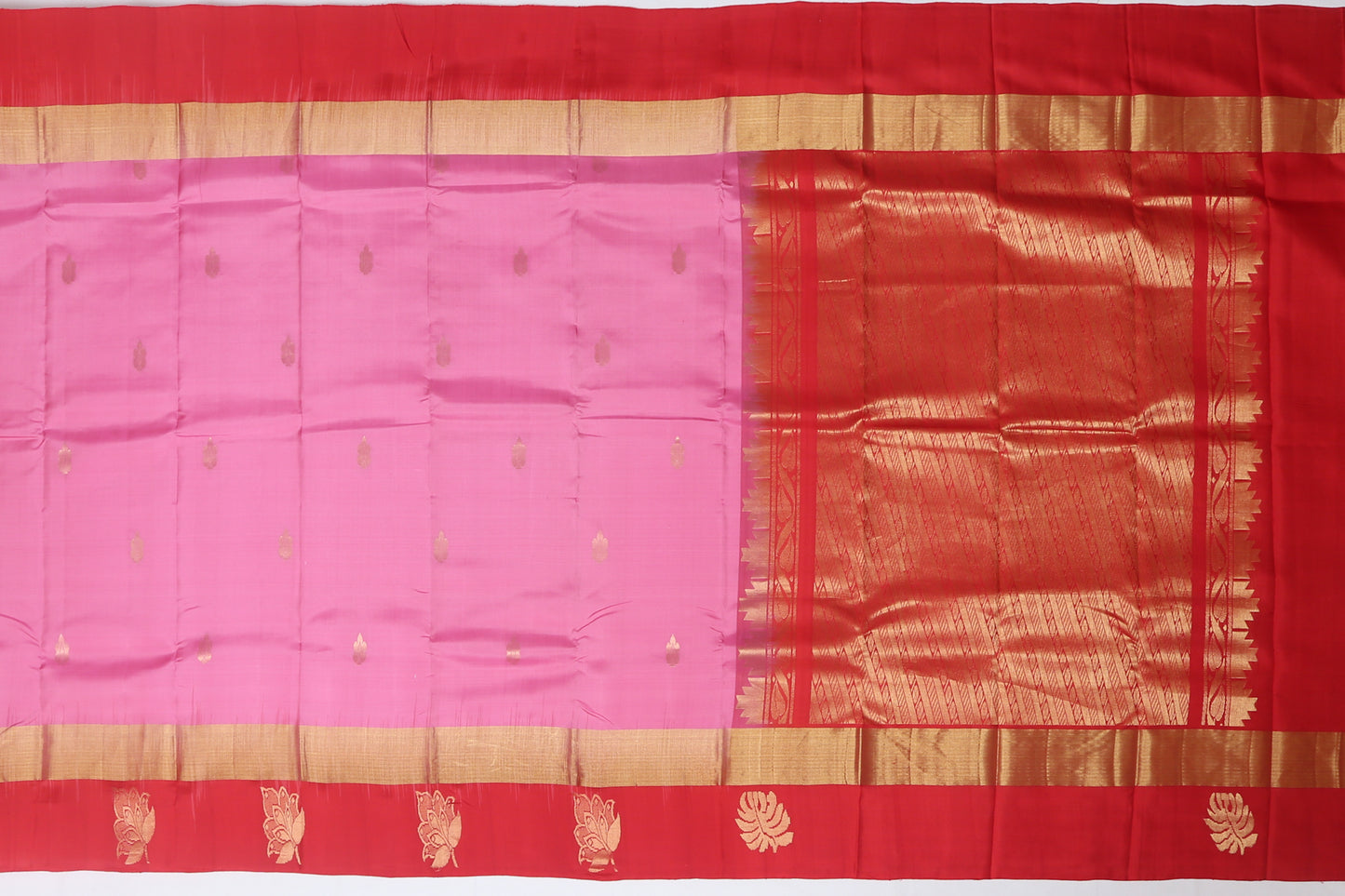 Bangalore Silk Butta Pink Sale Saree