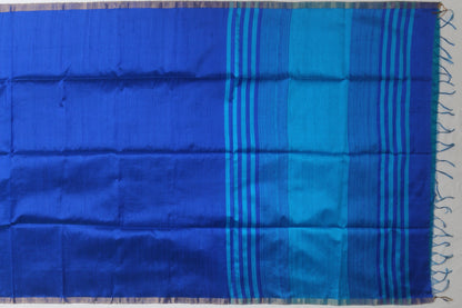 Coimbatore Silk Plain Blue Sale Saree