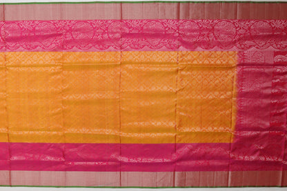 Coimbatore Silk Brocade Yellow Sale Saree