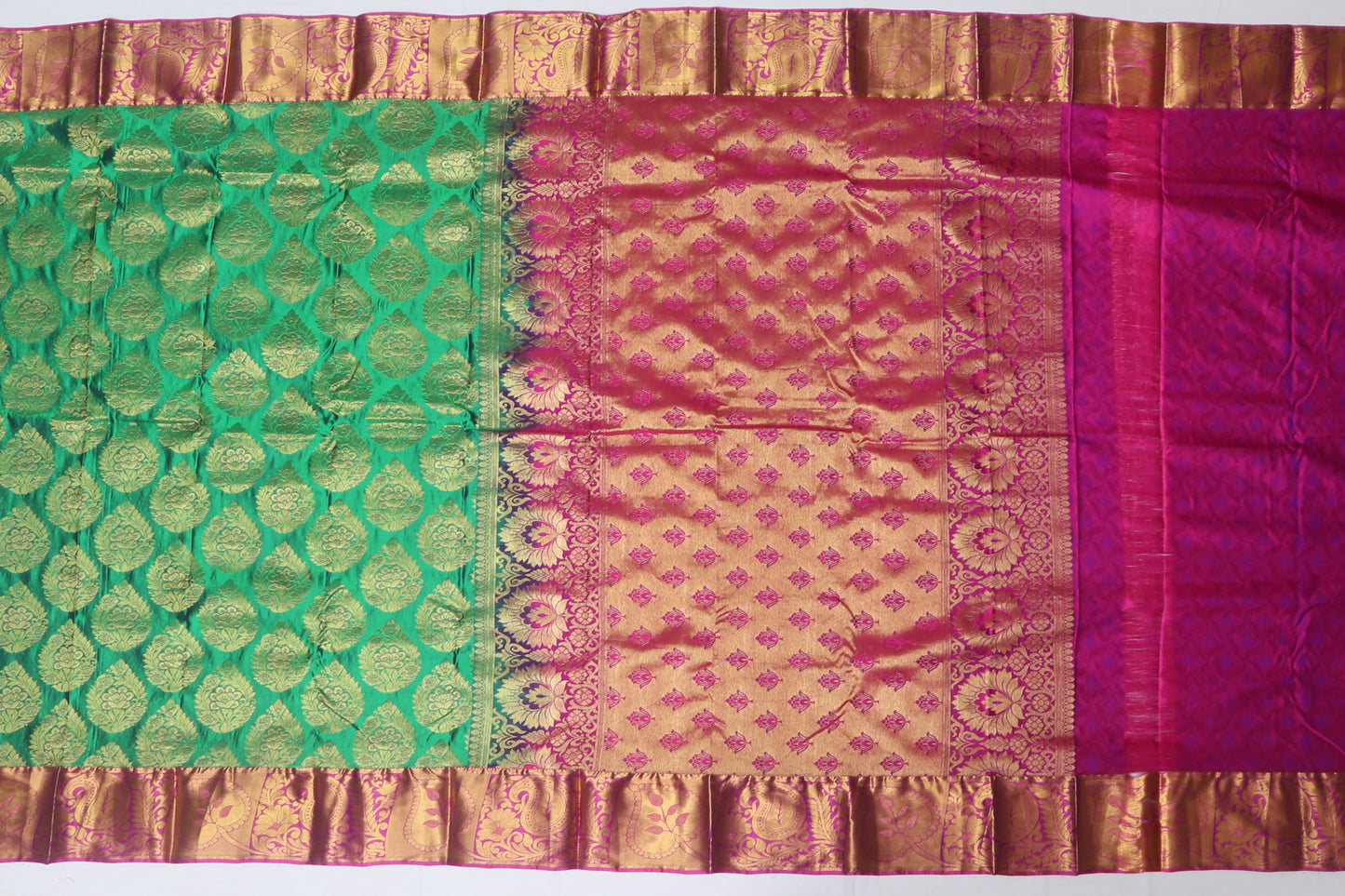 Dharmavaram Silk Butta Green Sale Saree