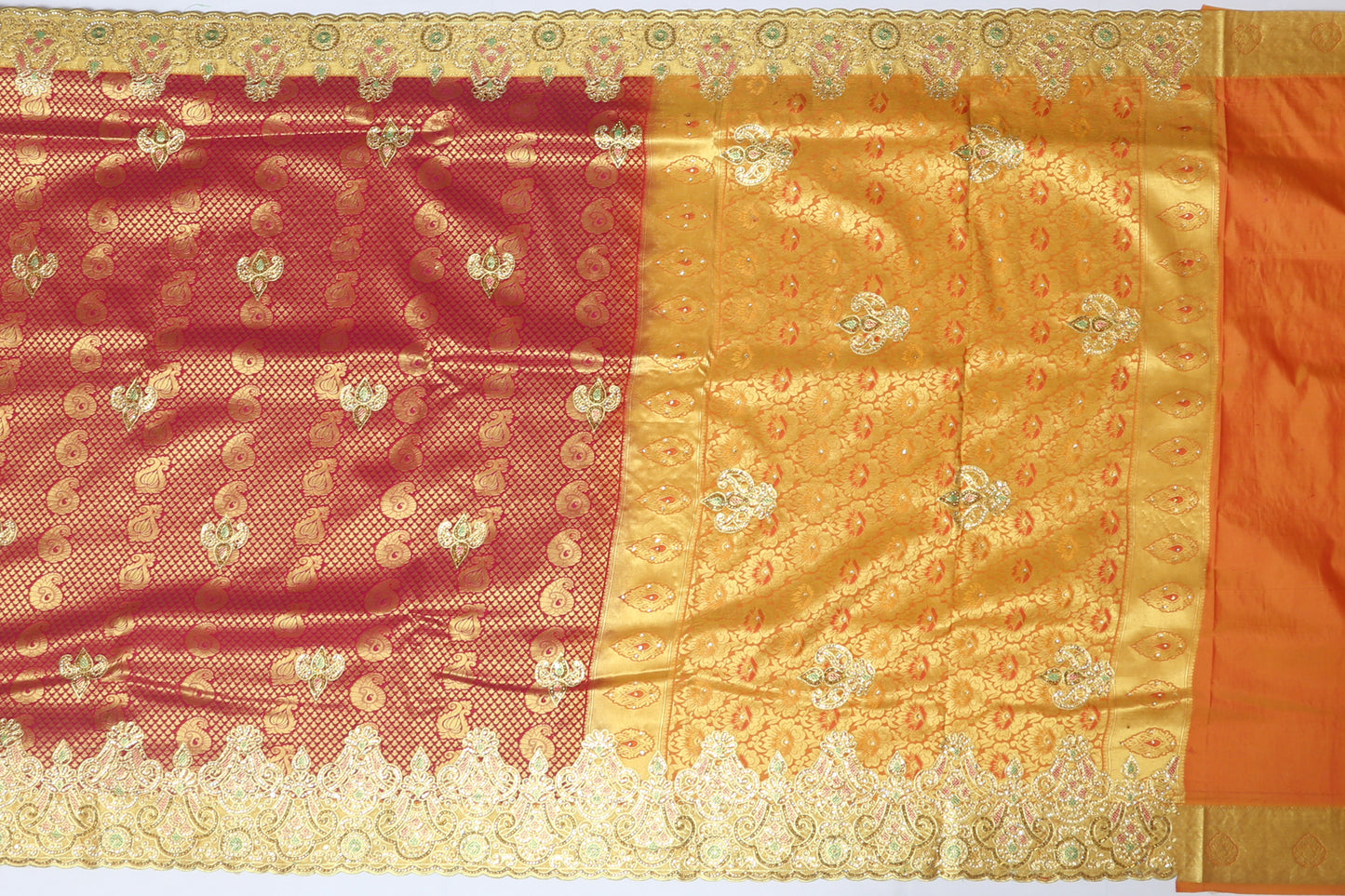 Bangalore Silk Embroidery Pink Sale Saree