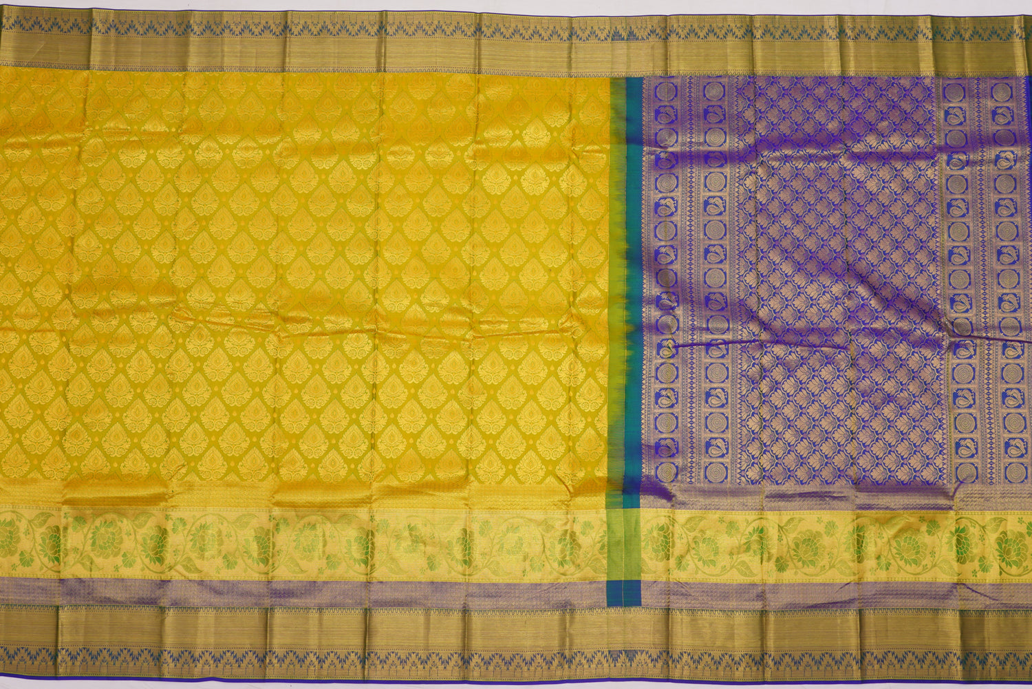 Dharmavaram Silk Butta Yellow Sale Saree