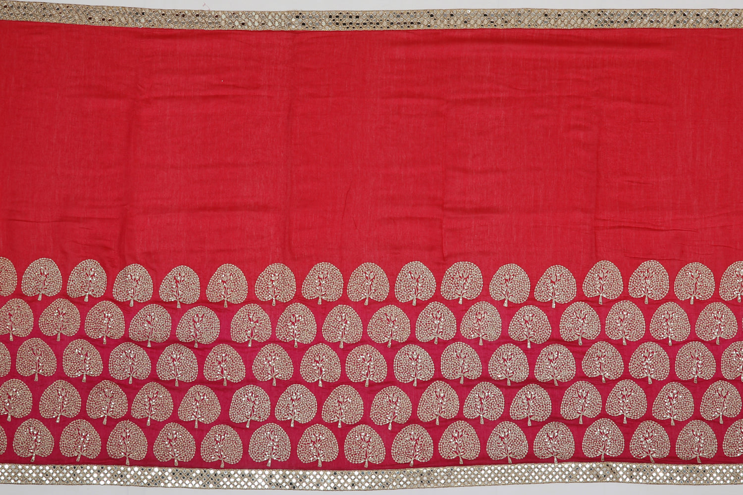 Linen Silk Embroidery Pink Sale Saree