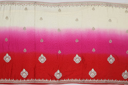 Georgette Half-n-Half Pink Sale Saree