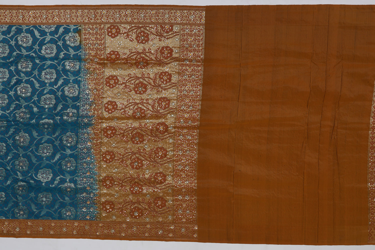 Banarasi Art Silk Embroidery Blue Sale Saree