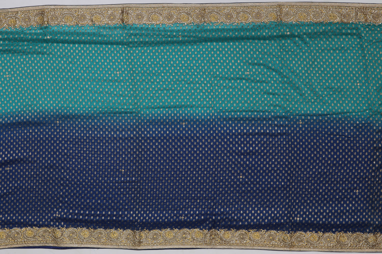 Banarasi Embroidery Blue Sale Saree