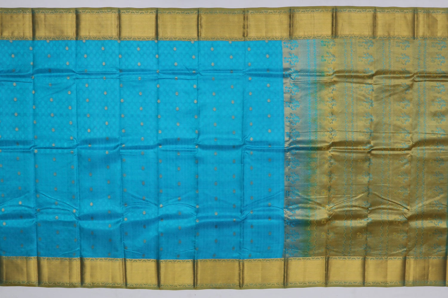 Dharmavaram Silk Butta Blue Sale Saree