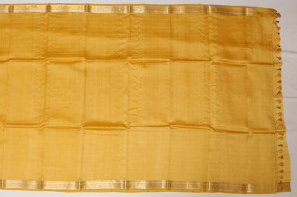 Organza Organza Checks Yellow Sale Saree