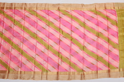 Organza Organza Checks Pink Sale Saree